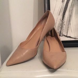 Franco Sarto low nude heels